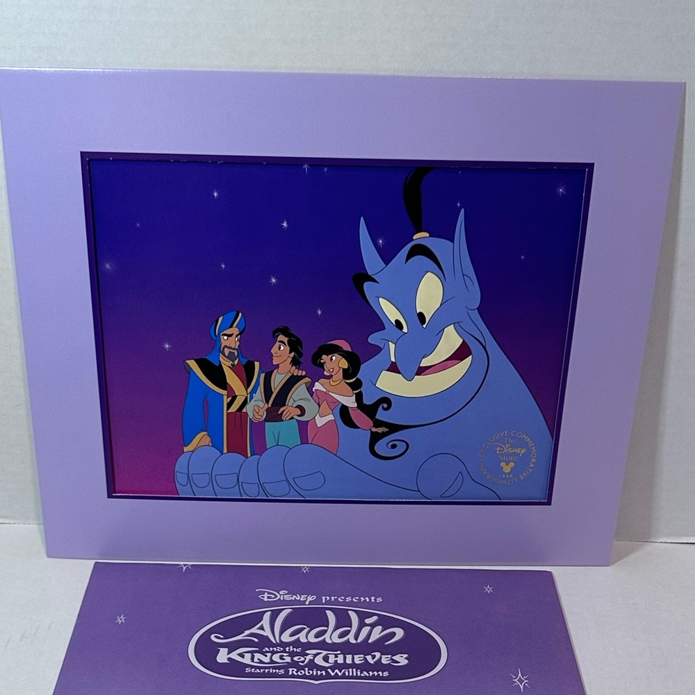 Vintage Disney Aladdin Exclusive Commemorative Lithograph 1996